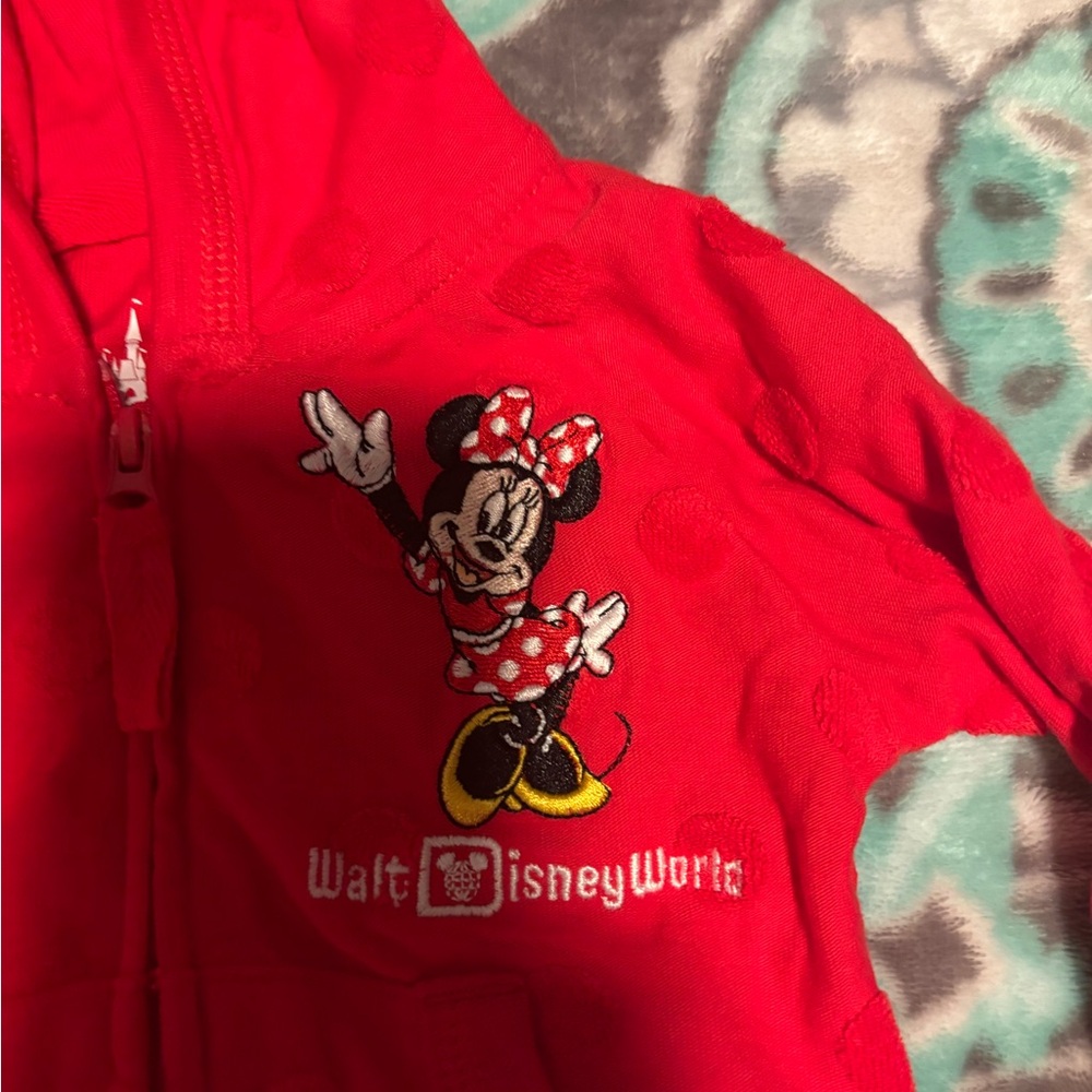 Disney World Minnie Mouse baby Hoodie. Red